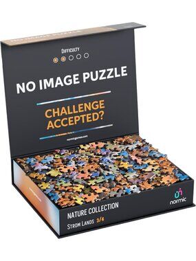 No Image Puzzle 1000 Irregular Pieces Extreme Difficult Jigsaw Challenge Adults